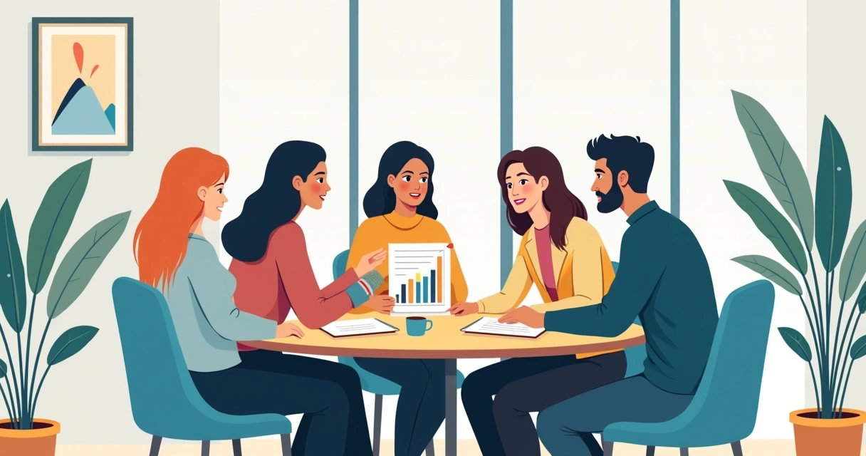 Colaboradores discutem benefícios saúde empresarial 